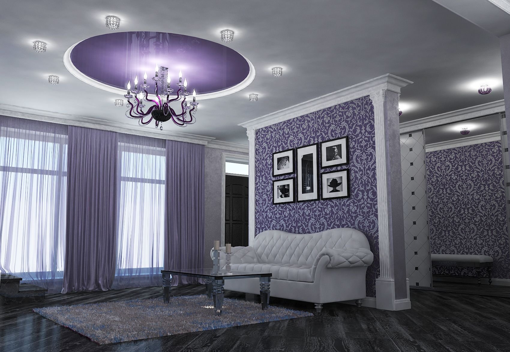 Сиреневый цвет в интерьере гостиной (50 фото) — портал о строительстве, ремонте и дизайне