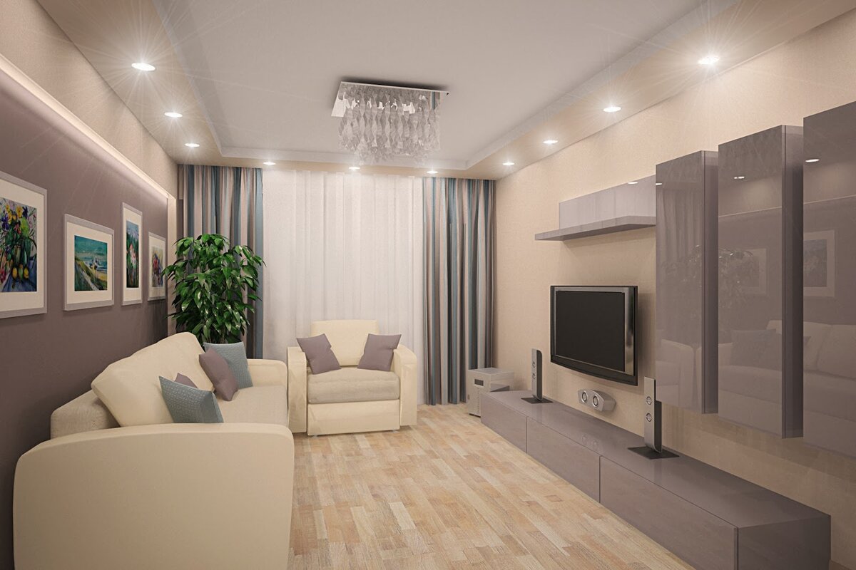 Разработка дизайна комнаты 20 метров гостиная-спальня: 6 приемов зонирования