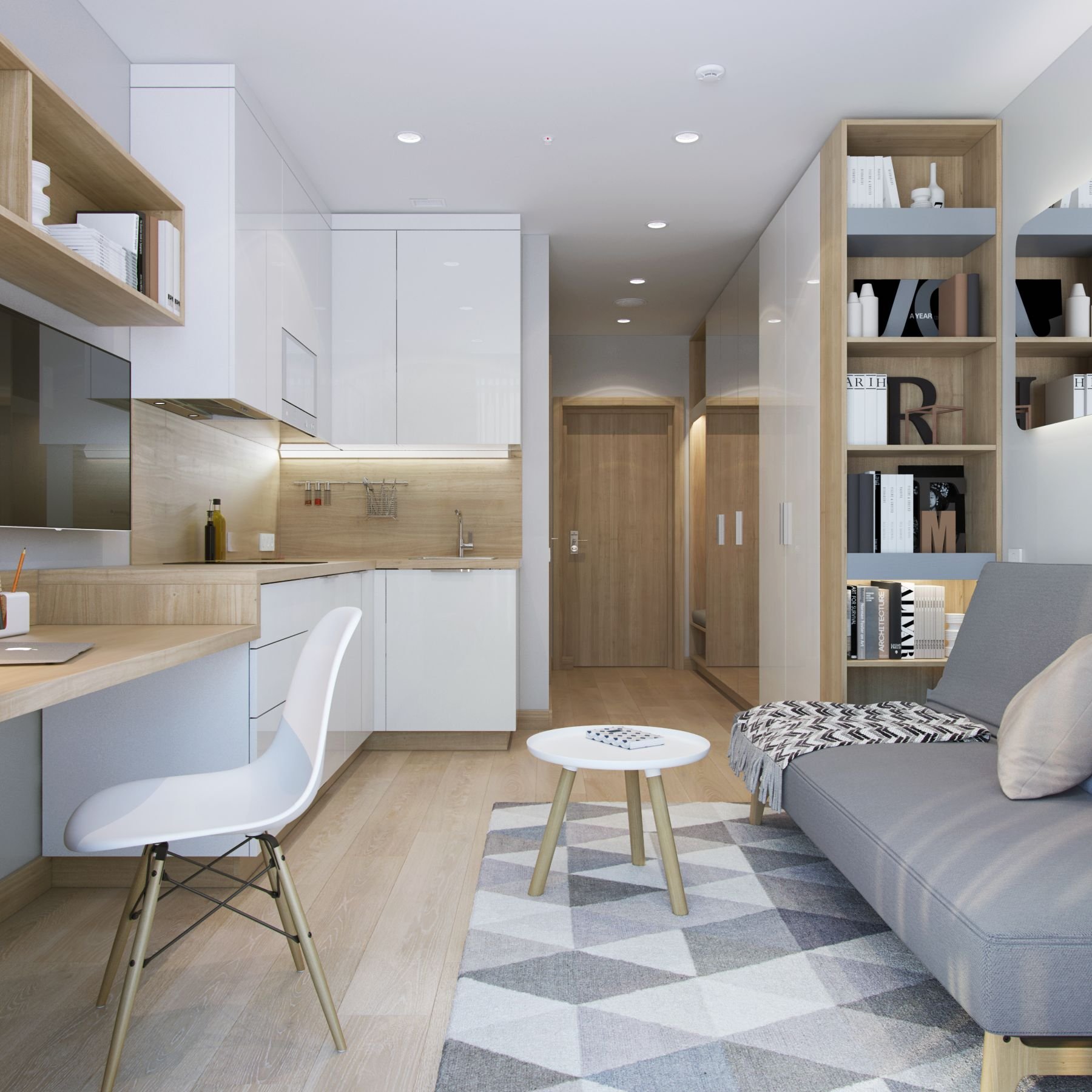 Дизайн маленькой квартиры студии: забудьте о скучном интерьере