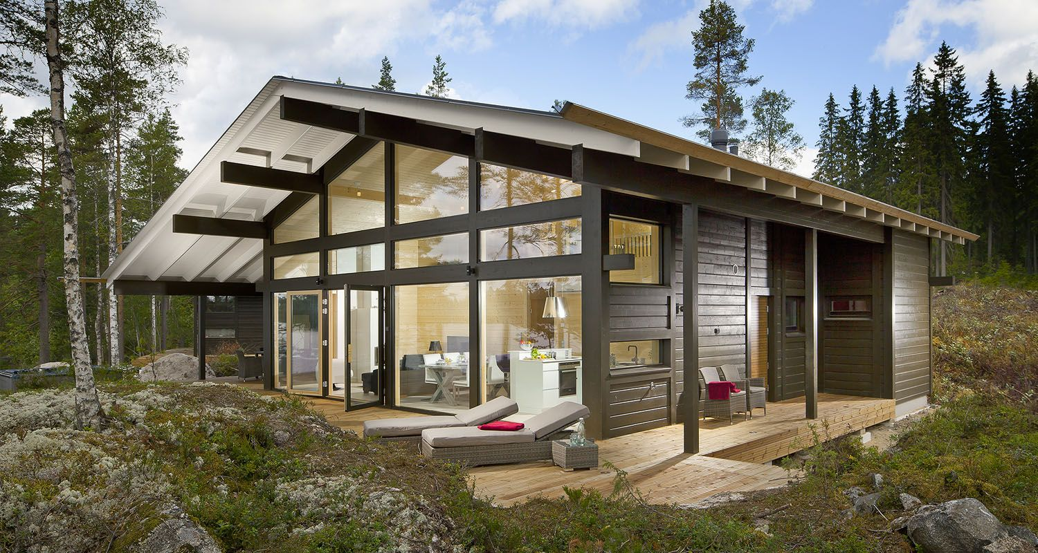 (+110 фото) одноэтажные финские деревянные дома фото интерьер внутренний