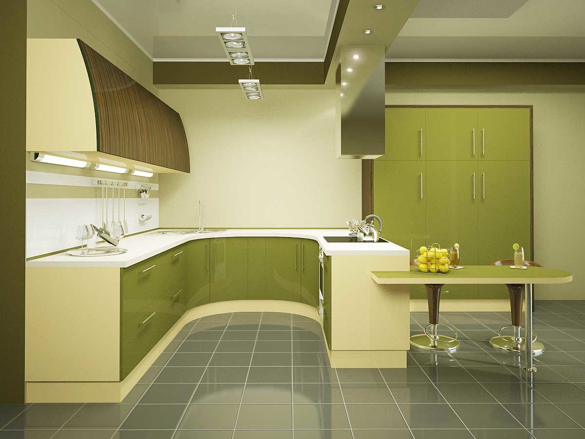 Оливковый цвет в интерьере кухни, прихожей и гостиной комнаты: сочетание с другими цветами - 35 фото