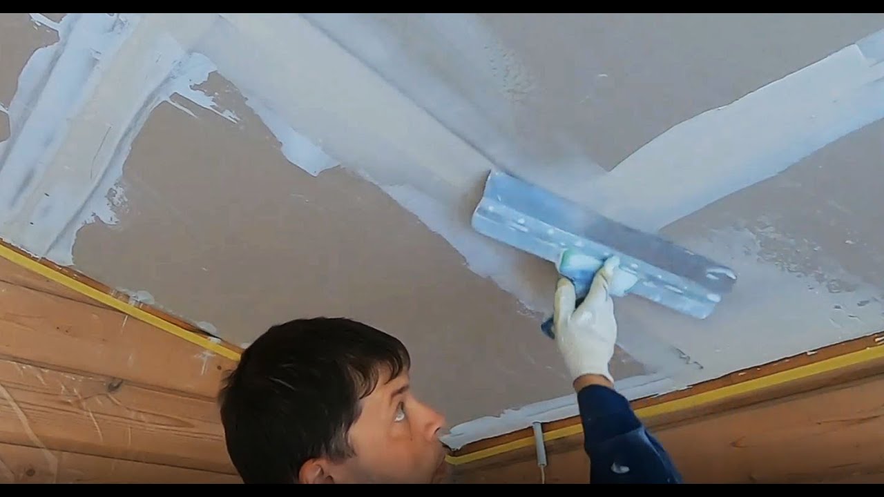 Как правильно шпаклевать потолок из гипсокартона — уроки мастера