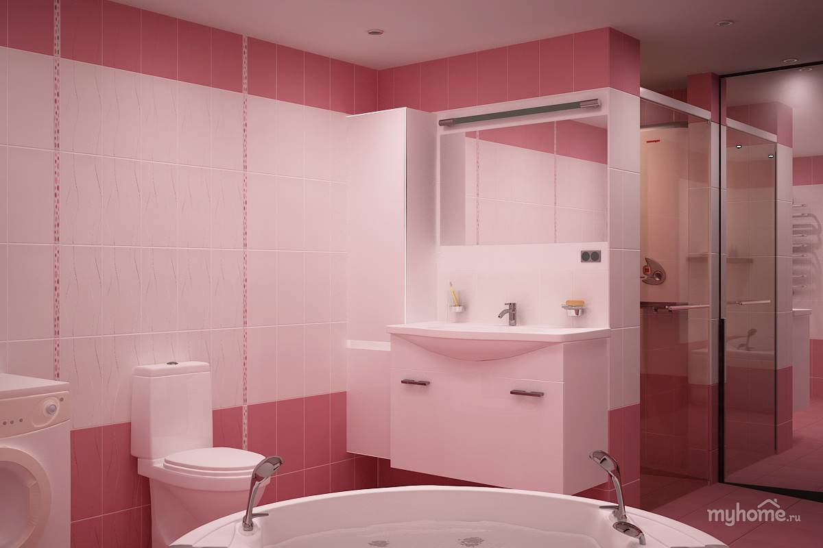 Розовая ванная комната — советы и примеры оформления