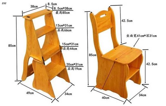 Как сделать стул-стремянку своими руками