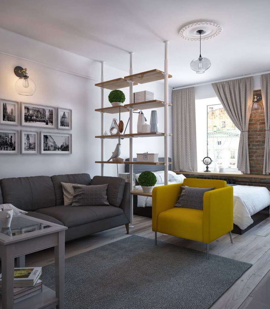 Однокомнатная квартира: стилевые решения с элементами декора. 205+ фото идей современного интерьера