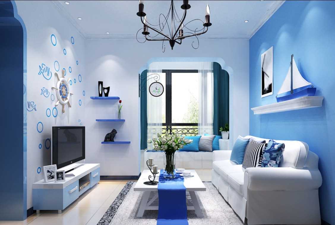 Голубая гостиная — фото-идей, как создать уютный дизайн в гостиной голубого цвета
