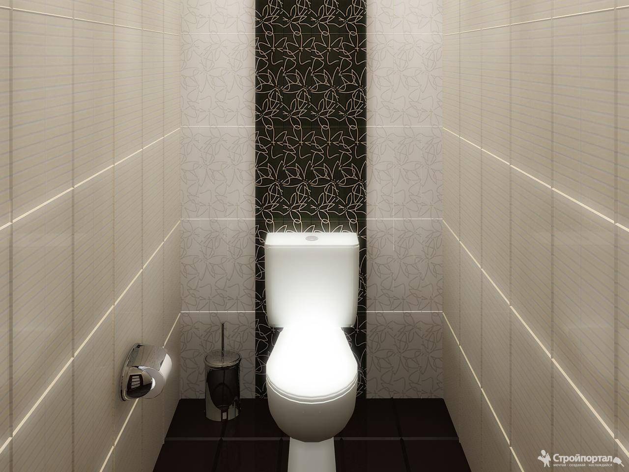 Способы отделки туалета кафельной плиткой, возможные варианты дизайна, фото удачных композиций