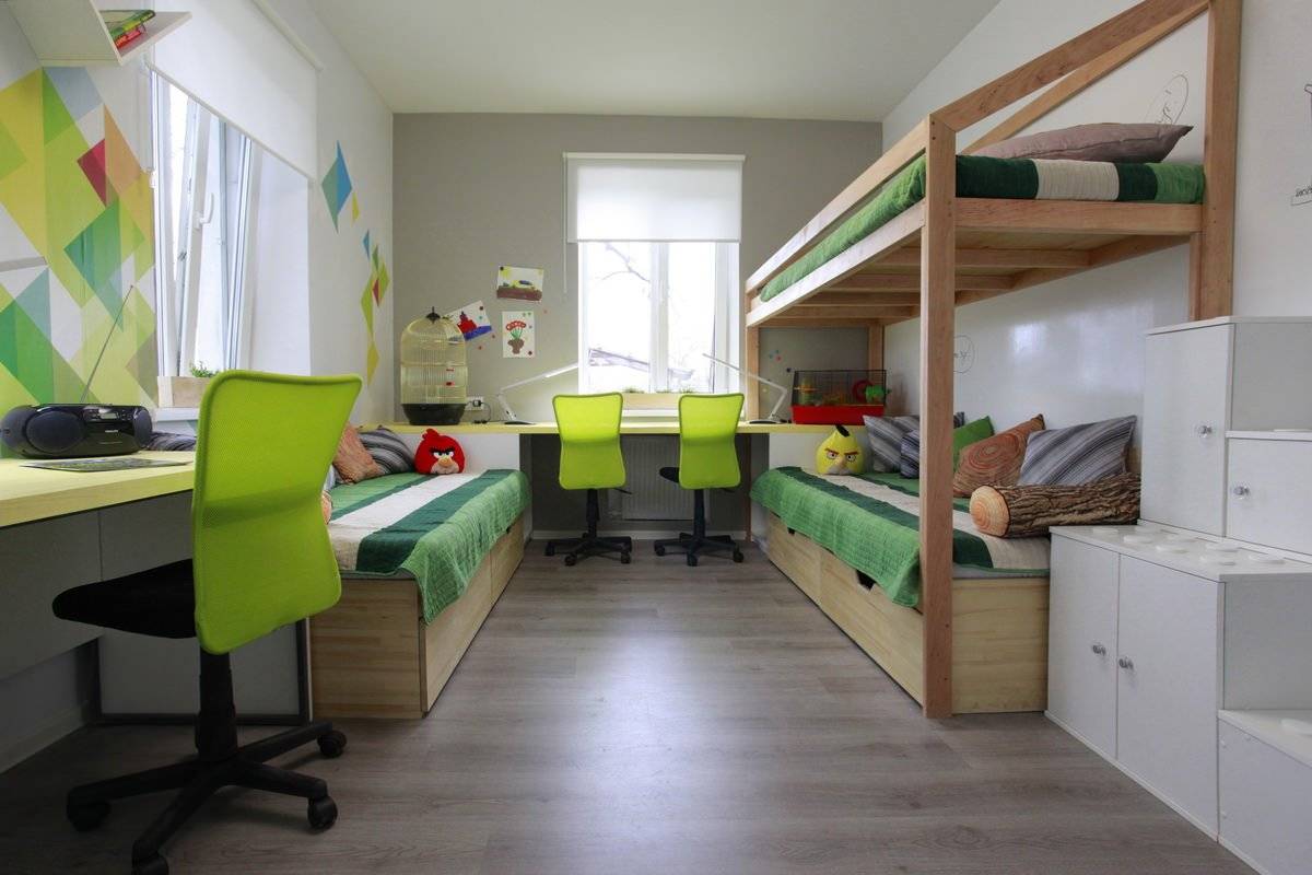 Детская комната для двух мальчиков: 4 шага и 108 фото