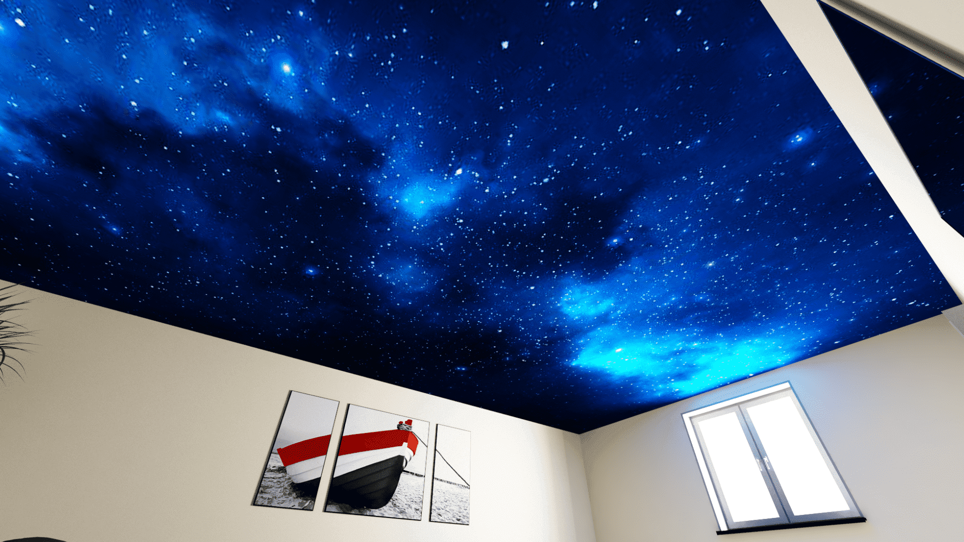 Потолок «звездное небо» в интерьере — миллионы галактик над головой (22 фото)