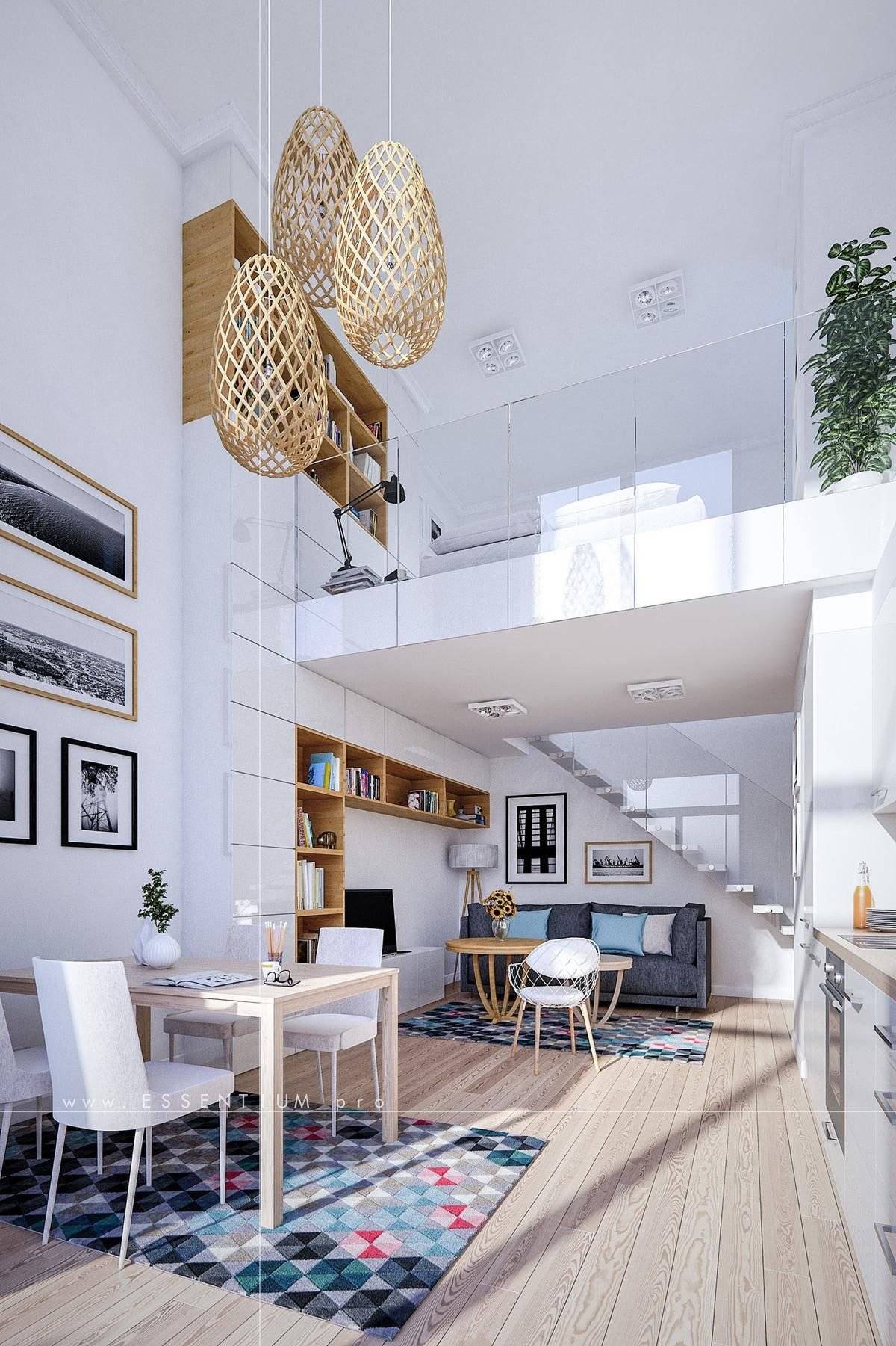 Дизайн квартиры с высокими потолками