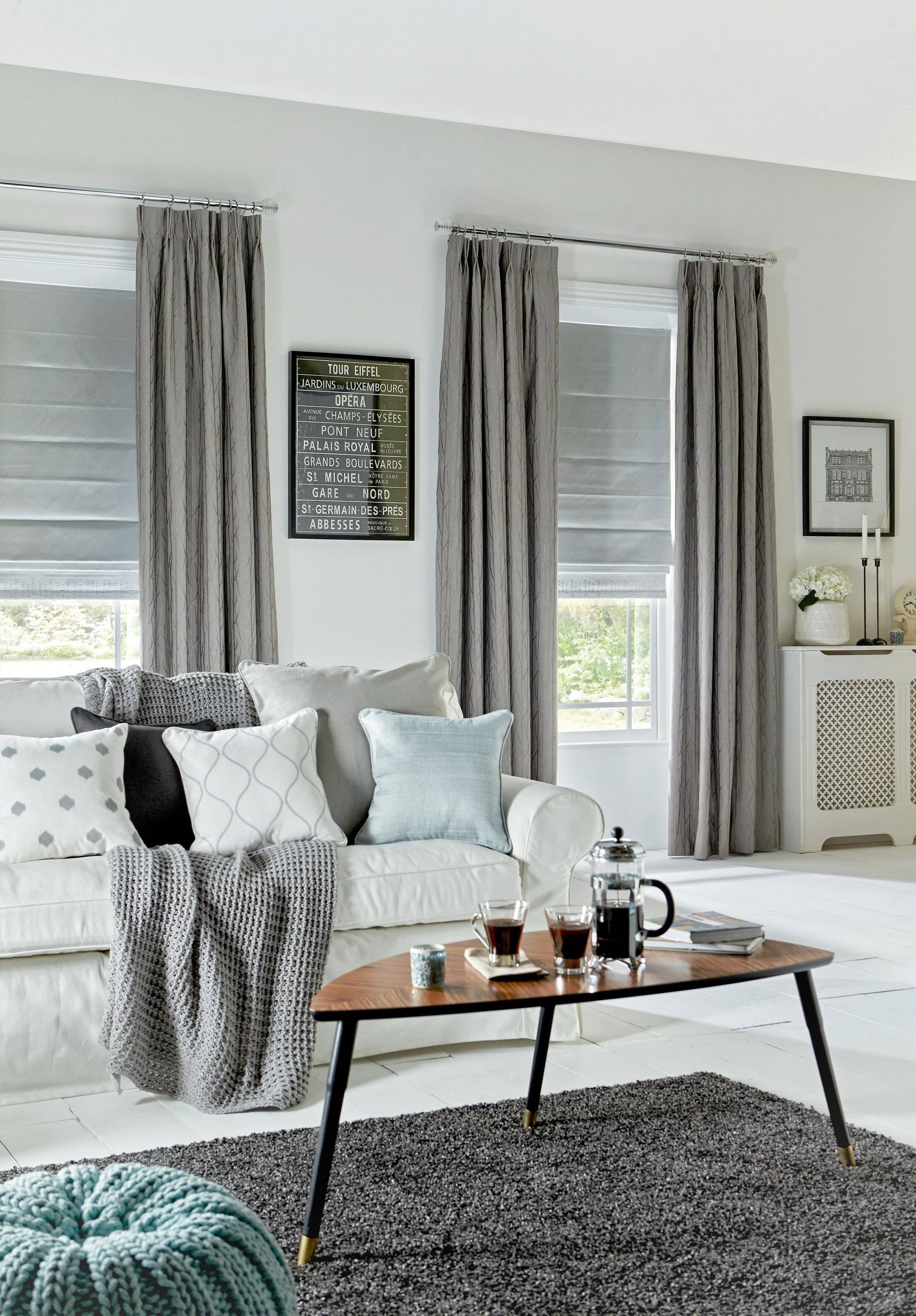 Серые шторы в спальне: фото дизайна в светлом и темном цвете