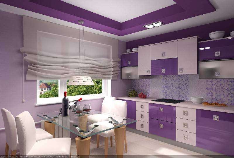 Фиолетовая кухня: 170+ (фото) сочетаний цветов для дизайна