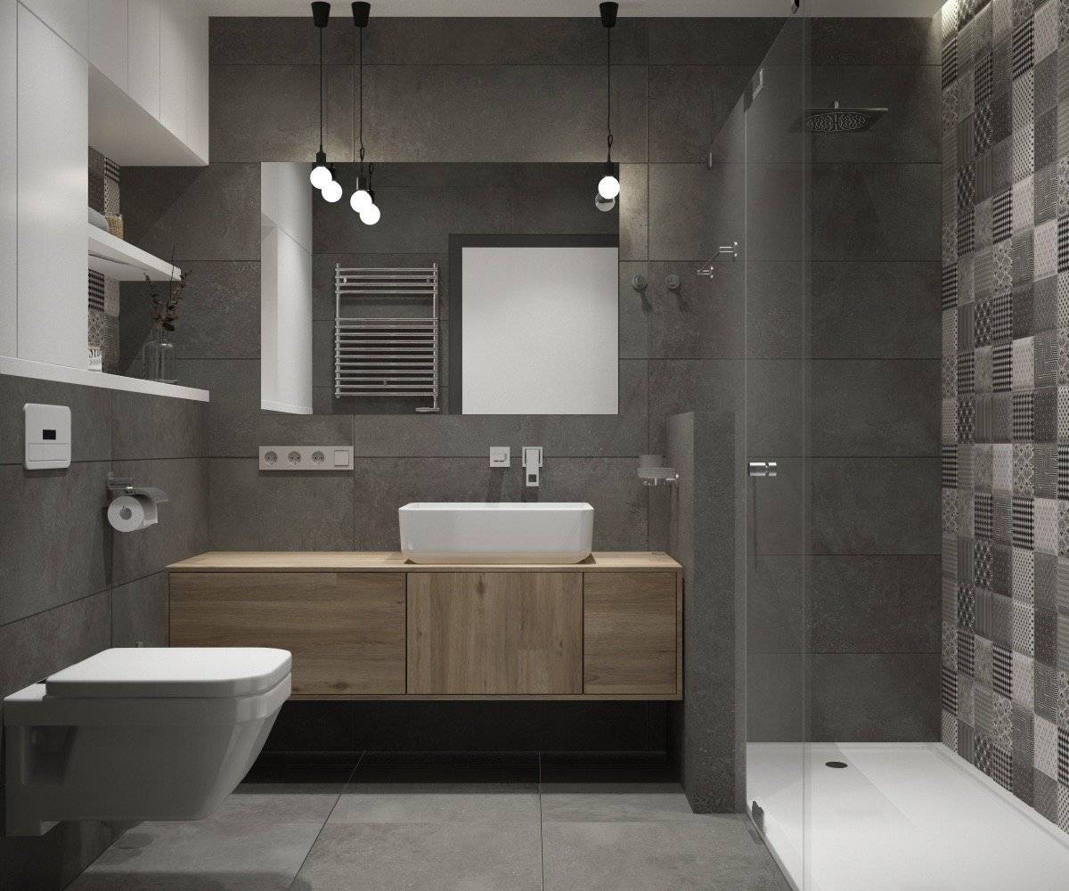 Серая ванная комната: популярные оттенки и цветовые сочетания
