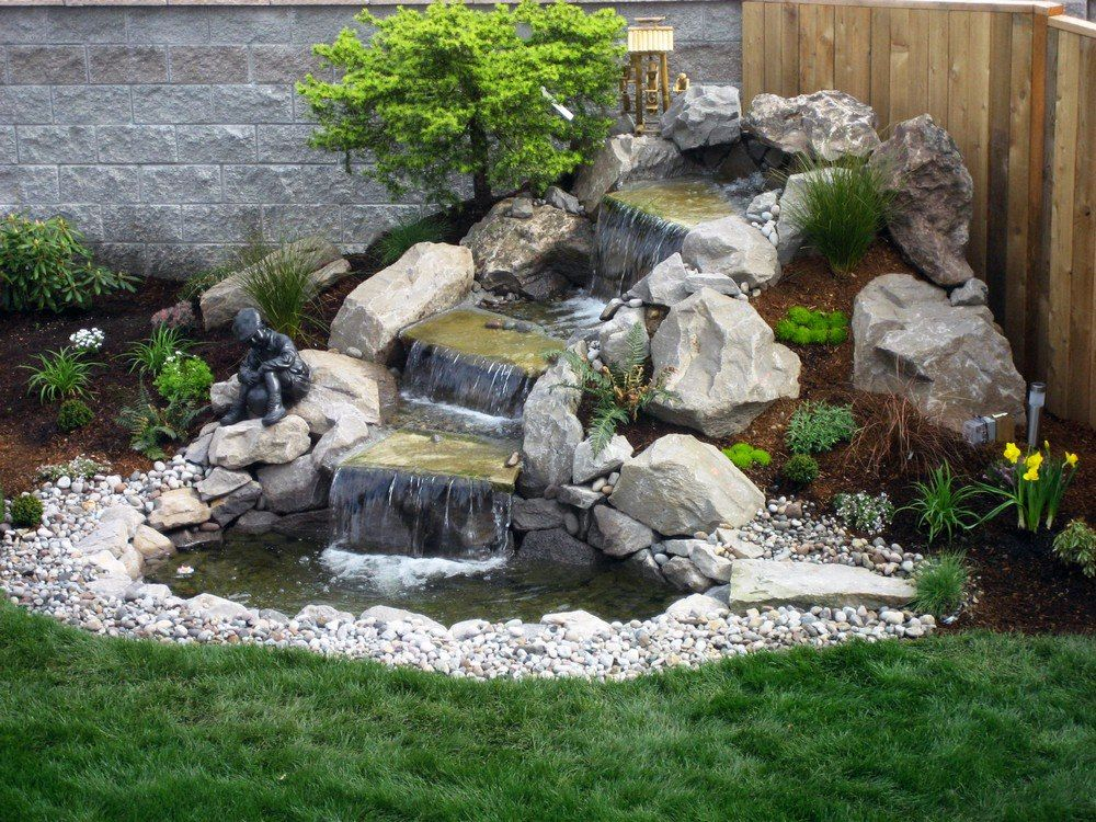 Водопад для сада или дачи своими руками: оформляем ландшафтный дизайн, декор и украшение