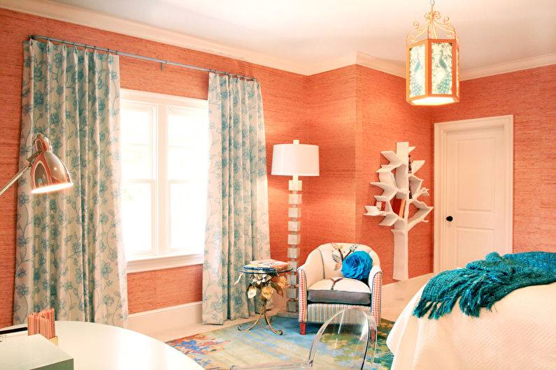 Персиковые шторы — лучшие примеры оттенков цвета для штор (115 фото дизайна)