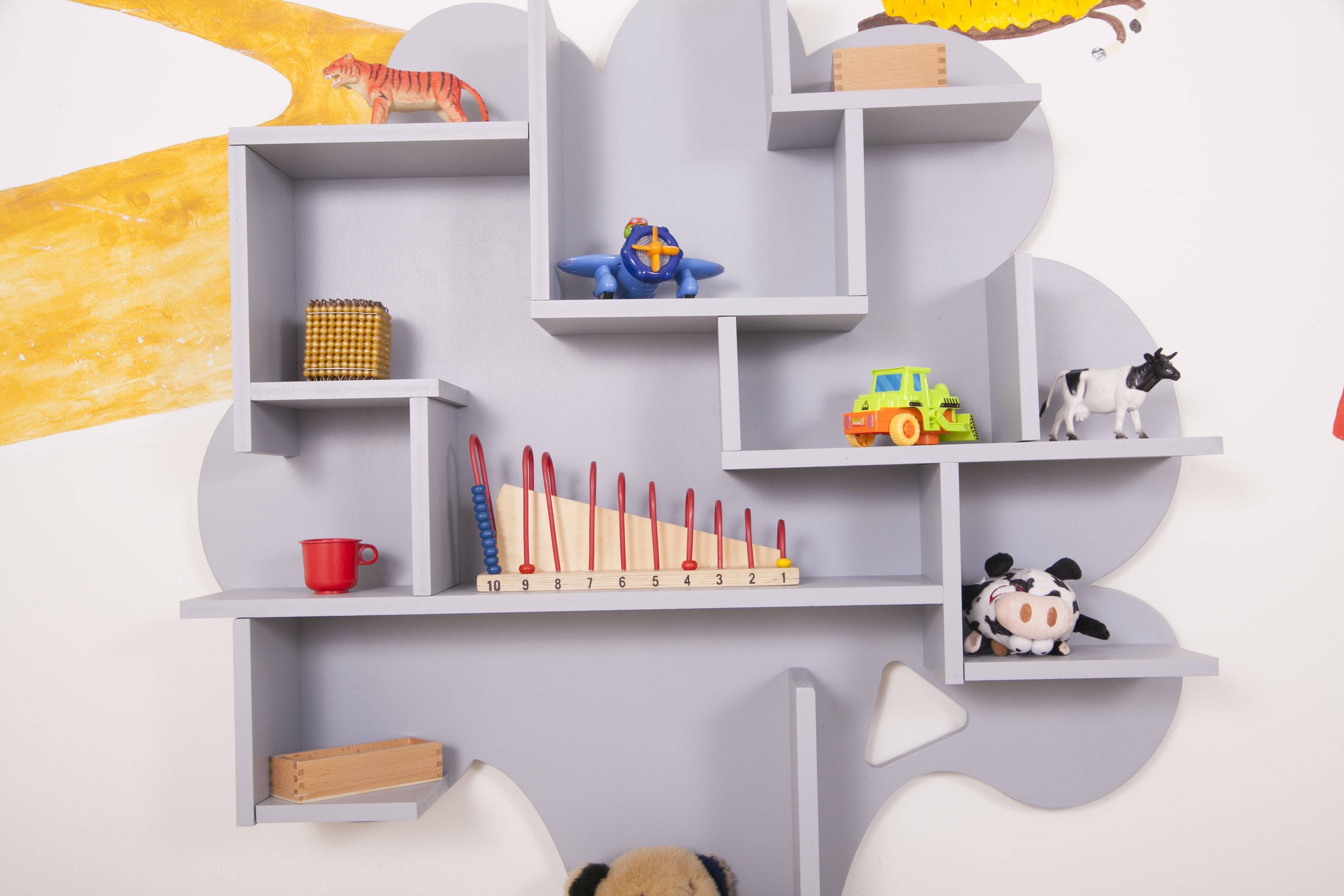 Полки в детскую комнату – как сделать настенные полки для книг, игрушек и украшений