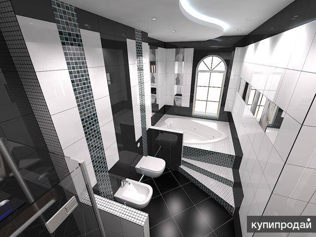 Черно-белая плитка в ванной: 80 фото дизайна с черно-белым кафелем в декоре для большой и маленькой площади