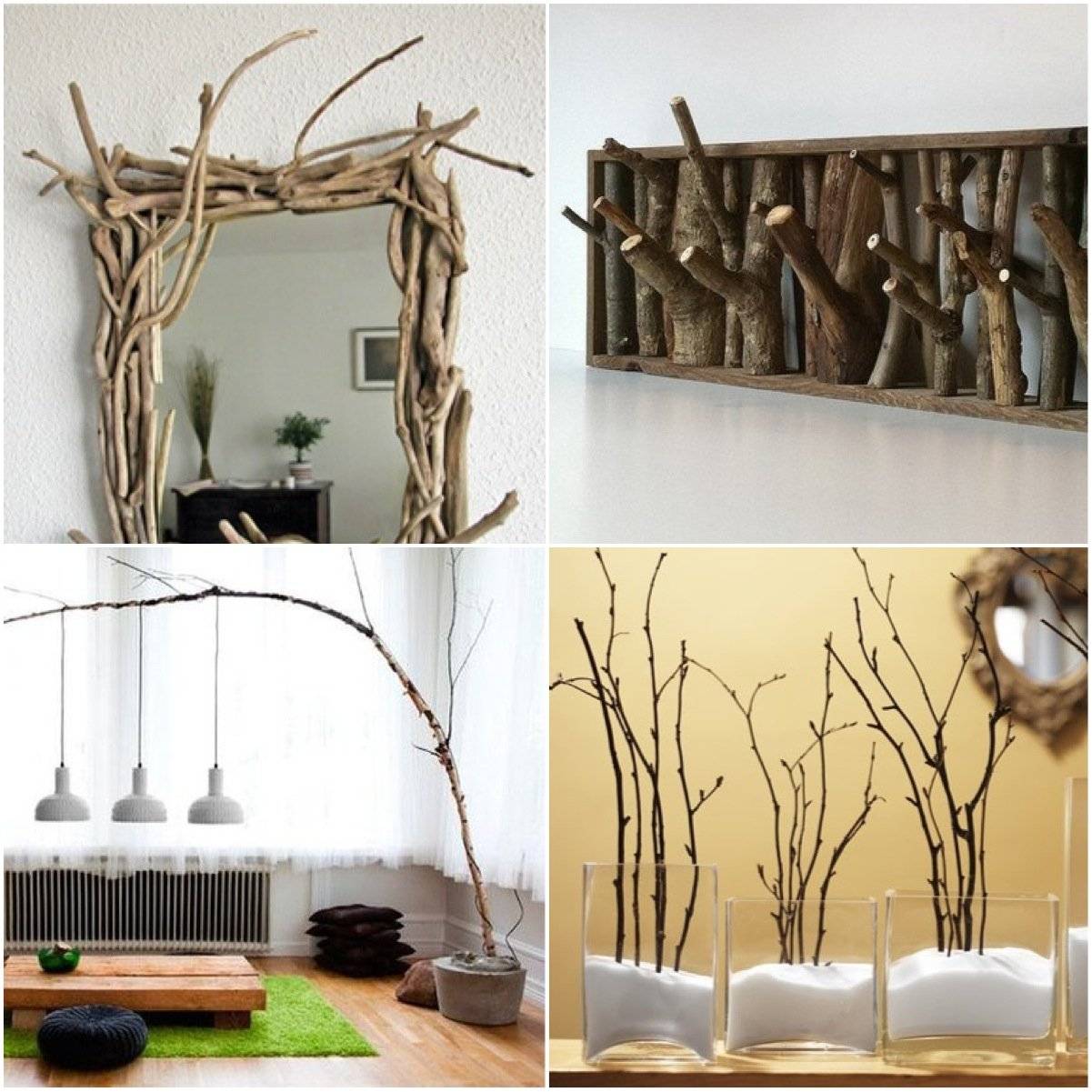 Декор из веток дерева для дома своими руками - 35 фото идей
