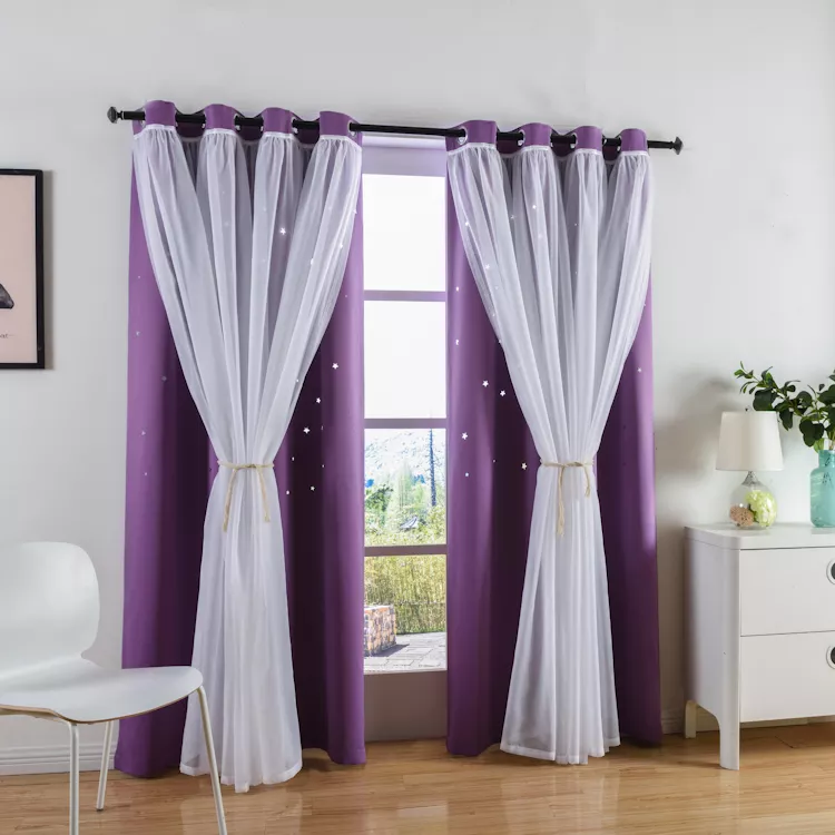 Фиолетовые шторы - 115 фото вариантов применения и обзор лучших комбинаций