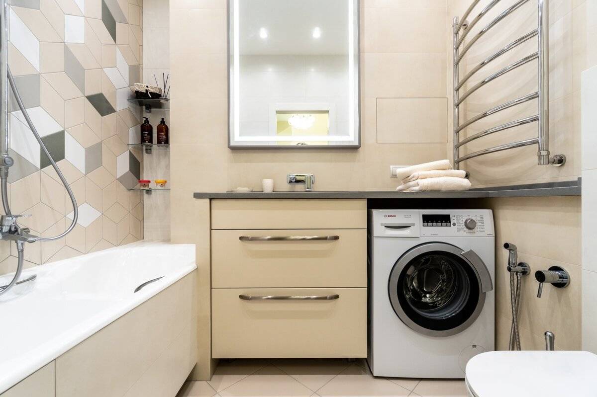 5 дельных советов, как разместить стиральную машинку в крошечной ванной комнате
