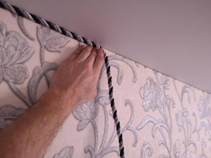 Декоративный шнур для натяжных потолков: окантовка и фото, отделка кантом, как крепить