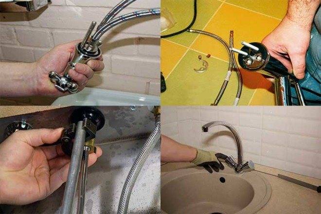 Подробная инструкция по замене крана на кухне и в ванной своими руками
