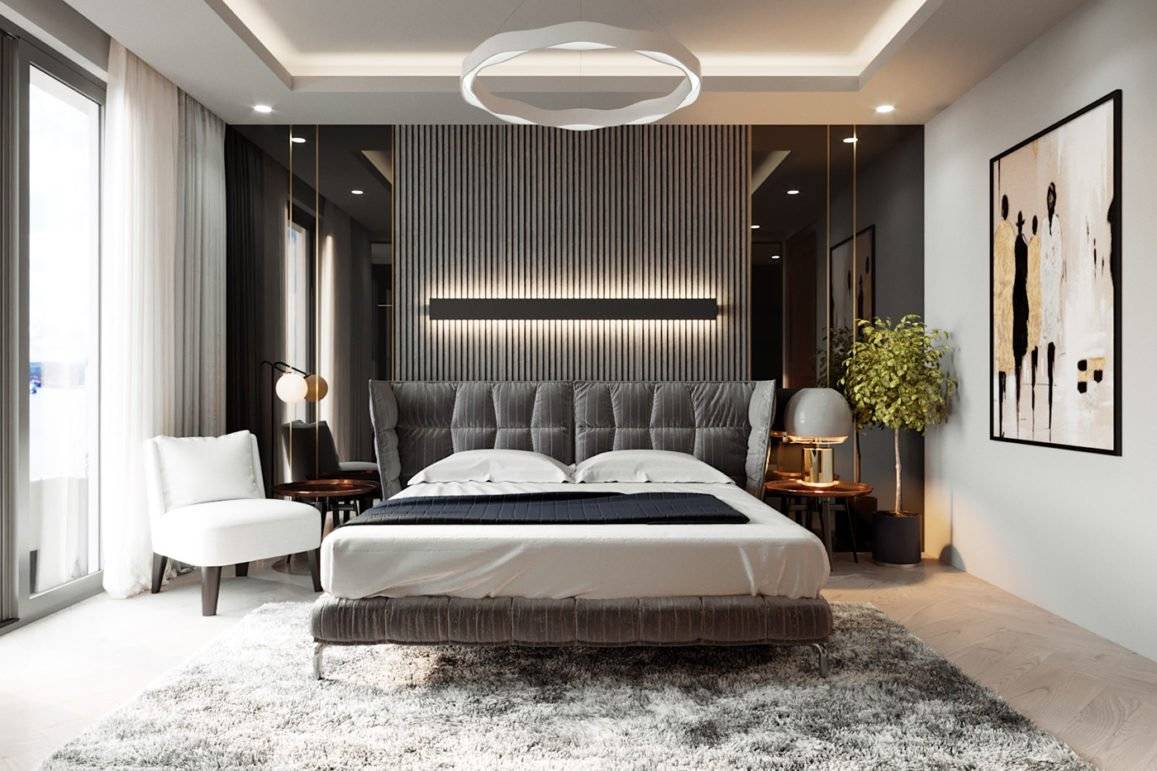 Дизайн спальни 2019 (85 фото) - современные идеи интерьеров, тренды в оформлении и отделке