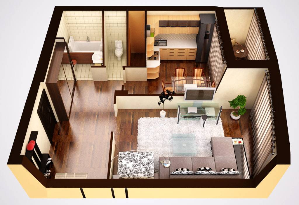 Дизайн двухкомнатной квартиры 60 кв м: варианты оформления на 40 фото