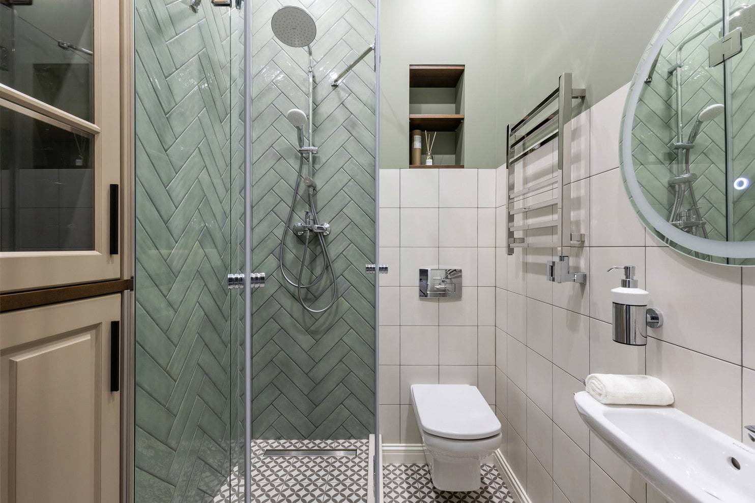 Перегородка для ванной — зонирование, стильные идеи оформления и варианты размещения перегородок (110 фото и видео)