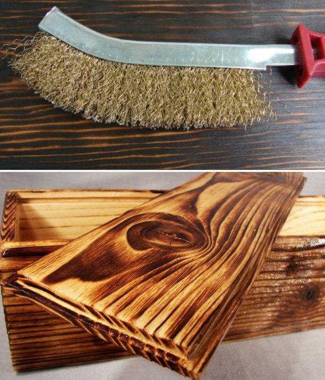 Браширование или состаривание древесины - техники, применение
