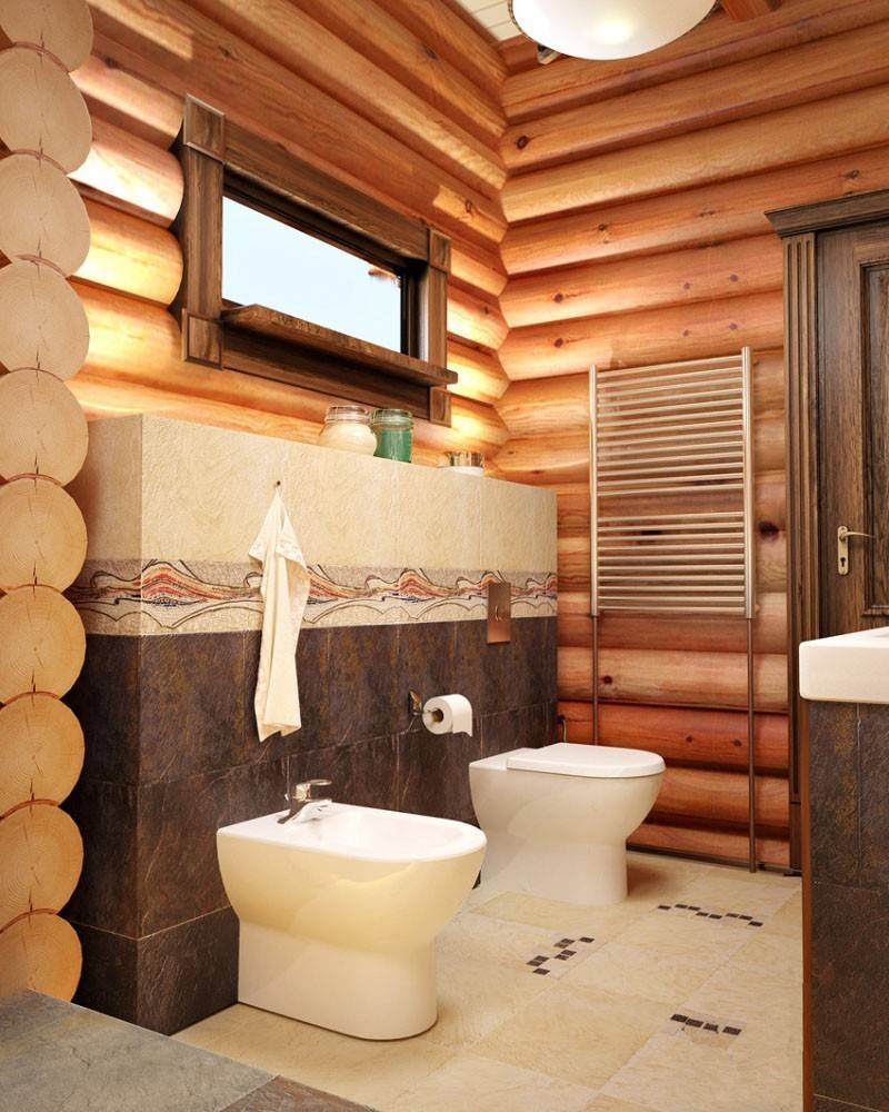Особенности отделки ванной в деревянном доме