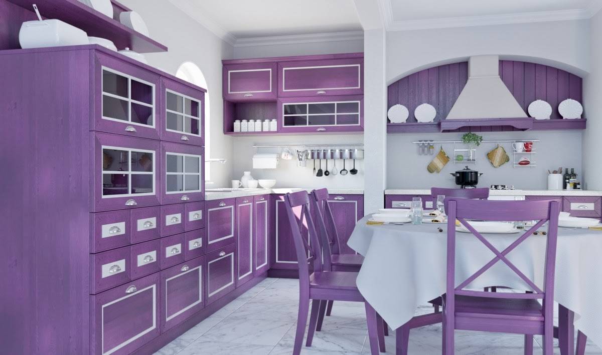 Сиреневая кухня: 30 фото идей дизайна и отличных сочетаний с другими цветами