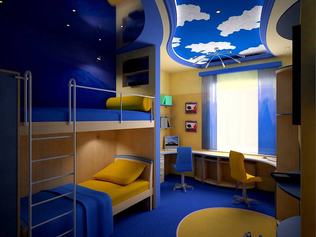 Дизайн комнаты для двух мальчиков-подростков