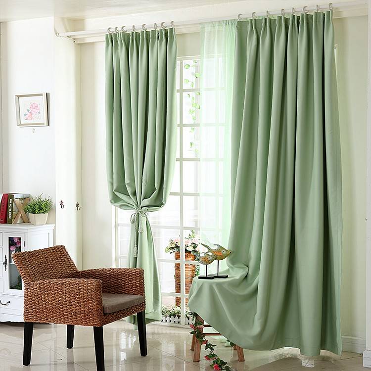 Зеленые шторы: комбинации зеленых занавесок с остальными элементами интерьера (70 фото-идей)