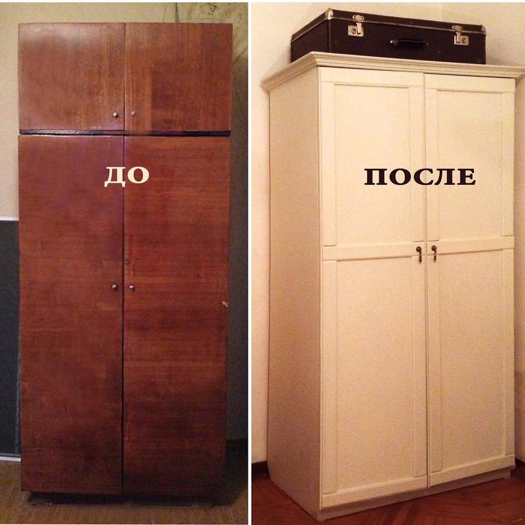 Как обновить старый шкаф своими руками: реставрация, идеи, фото