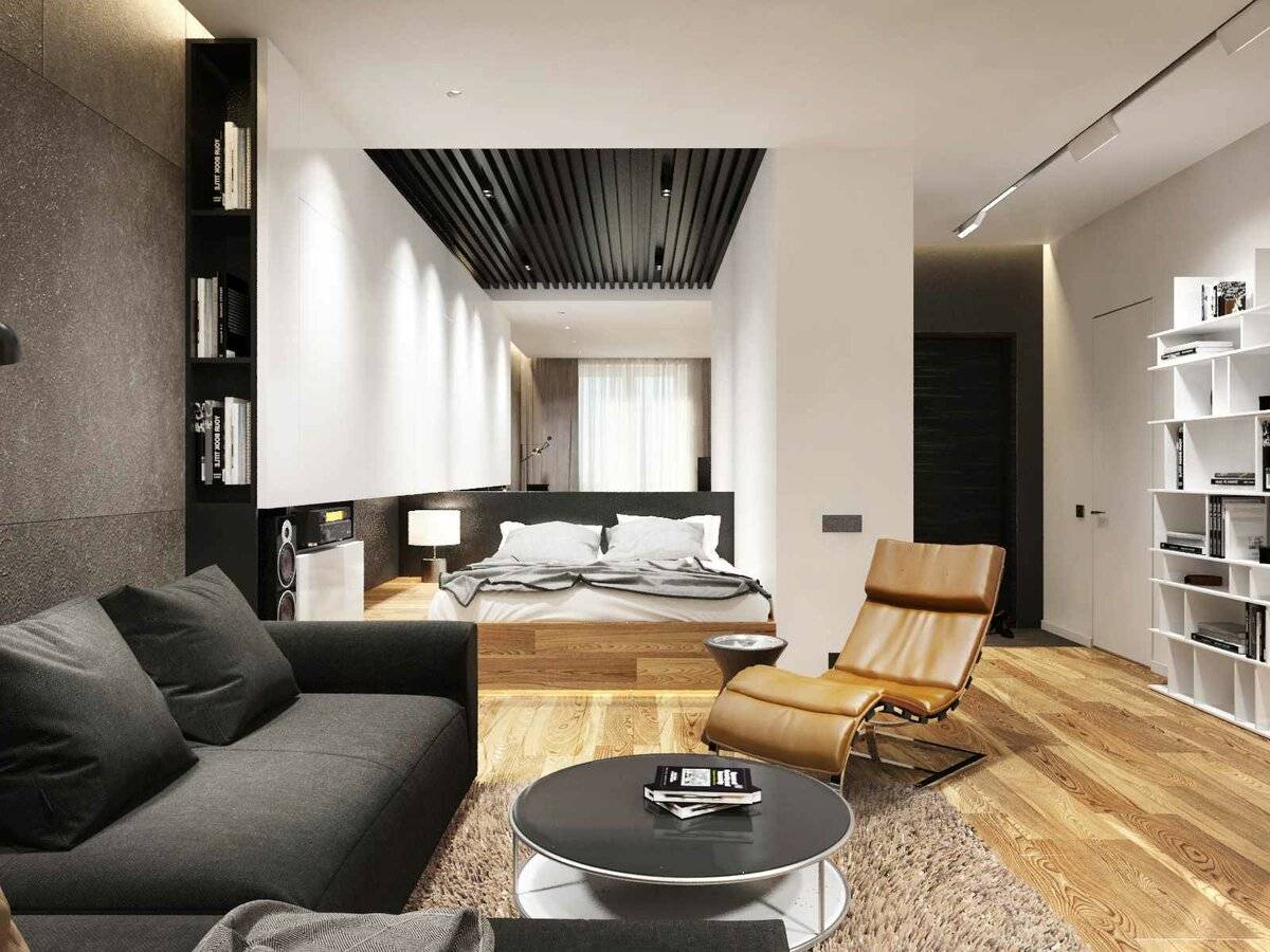 Дизайн однокомнатной квартиры: 80 фото и 4 шага к современному интерьеру