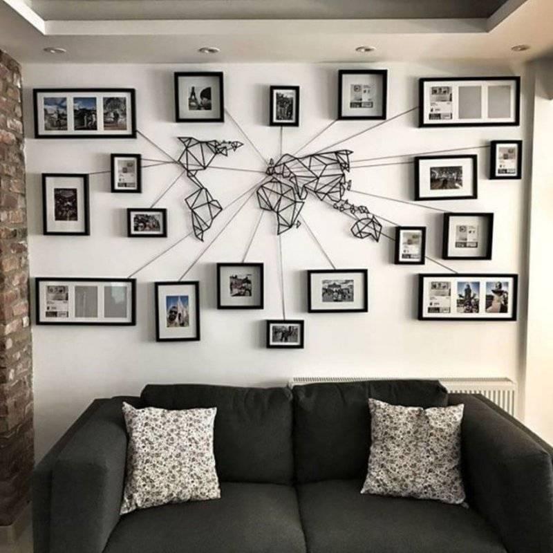 Как вешать модульные картины на стену в гостиной и на кухне: фото-идеи и 5 вариантов без сверления стен!
