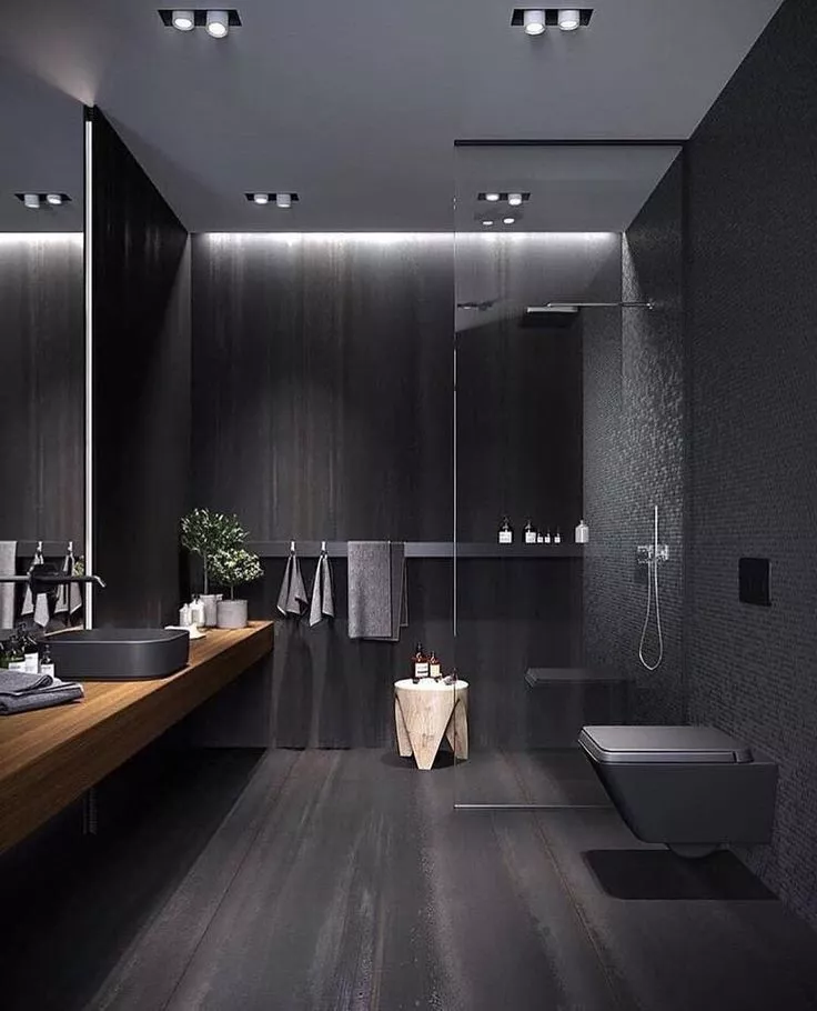 Темная ванная: лучшие решения и оптимальные сочетания света и цвета в больших и маленьких помещениях (115 фото)