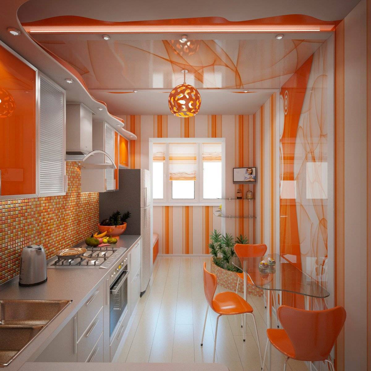 Кухня в оранжевом цвете - 75 фото идей в интерьере кухни