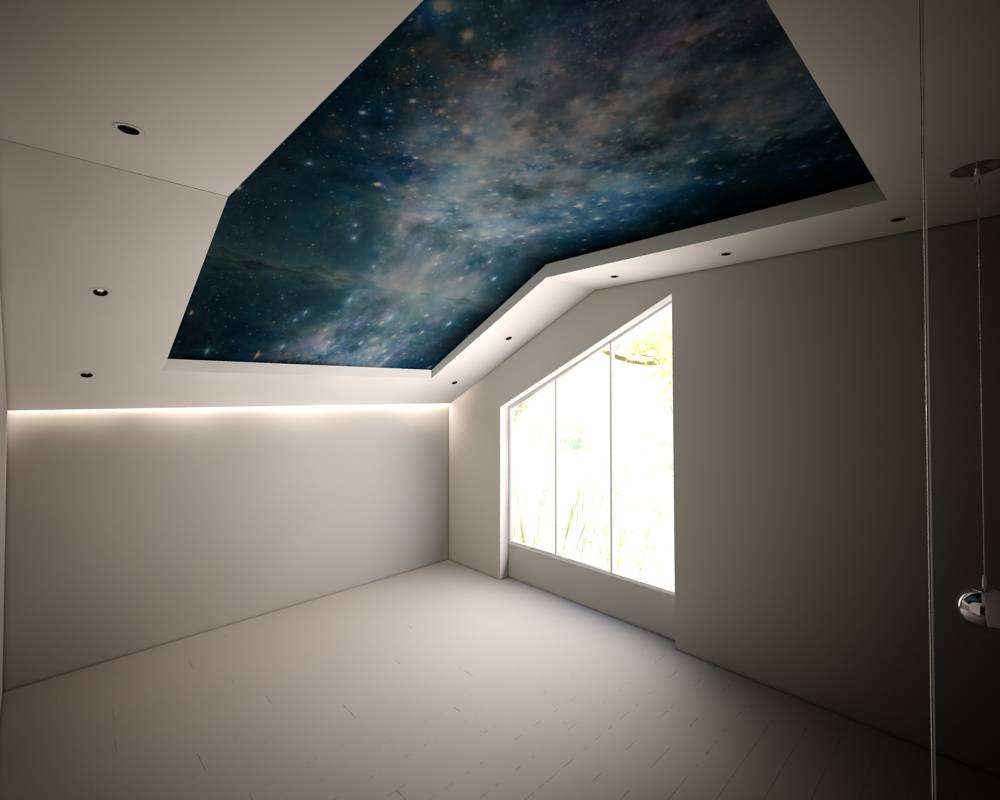 Потолок на мансарде - варианты дизайна, фото