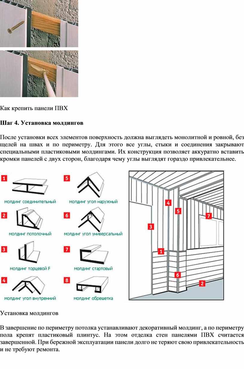 Как крепить панели пвх к стене - wallpanels.ru