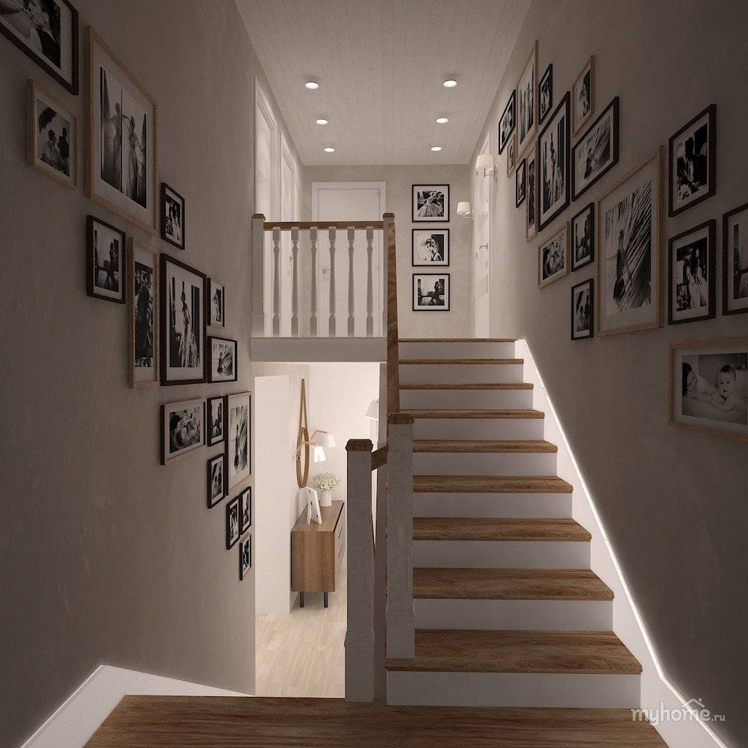 Дизайн прихожей с лестницей в частном доме: интерьер холла - 39 фото