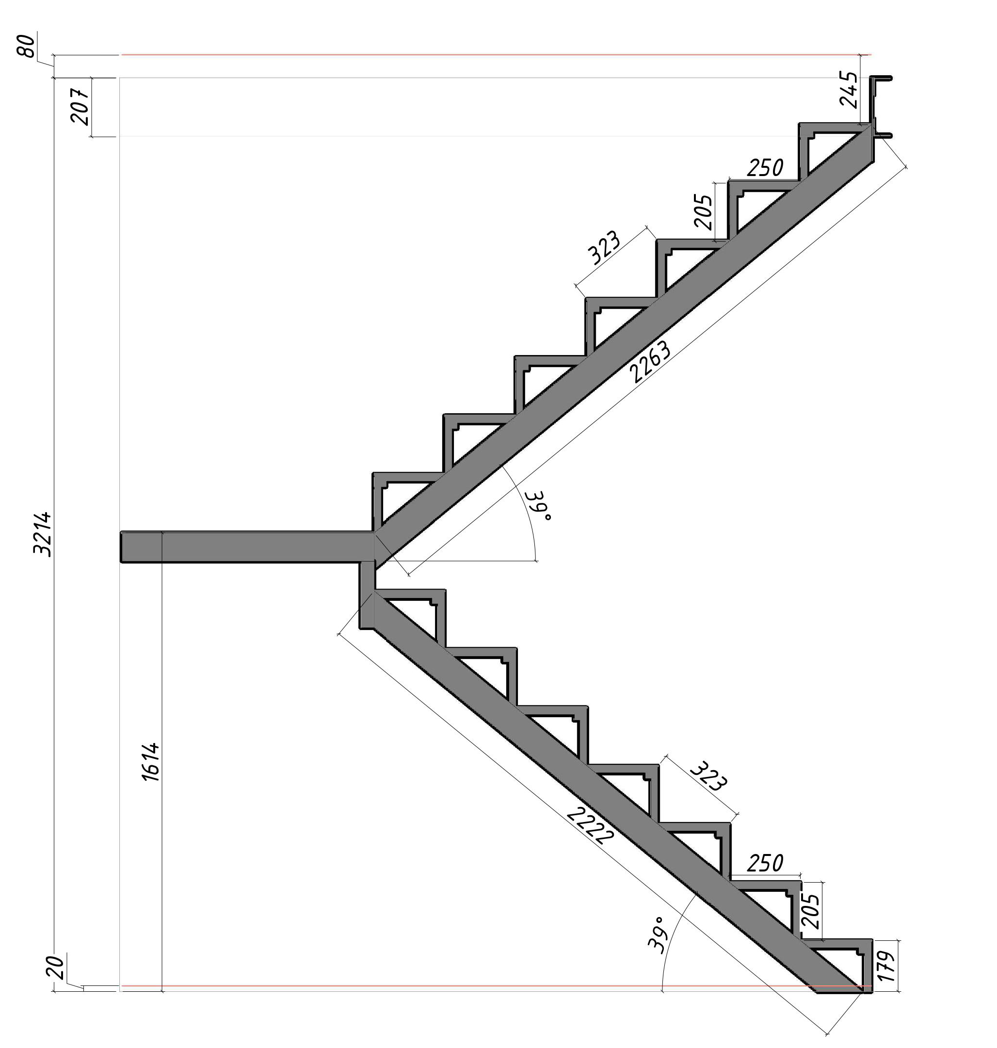Лестница из профильной трубы своими руками: конструкции, чертежи, расчет и сборка каркаса