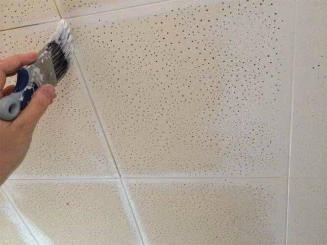 Покраска потолочной плитки из пенопласта – несколько нюансов, которые необходимо знать