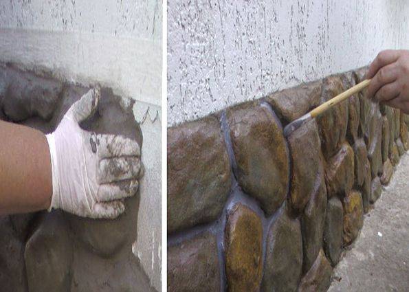 Декоративная штукатурка под камень, имитация камня на стене своими руками из штукатурки