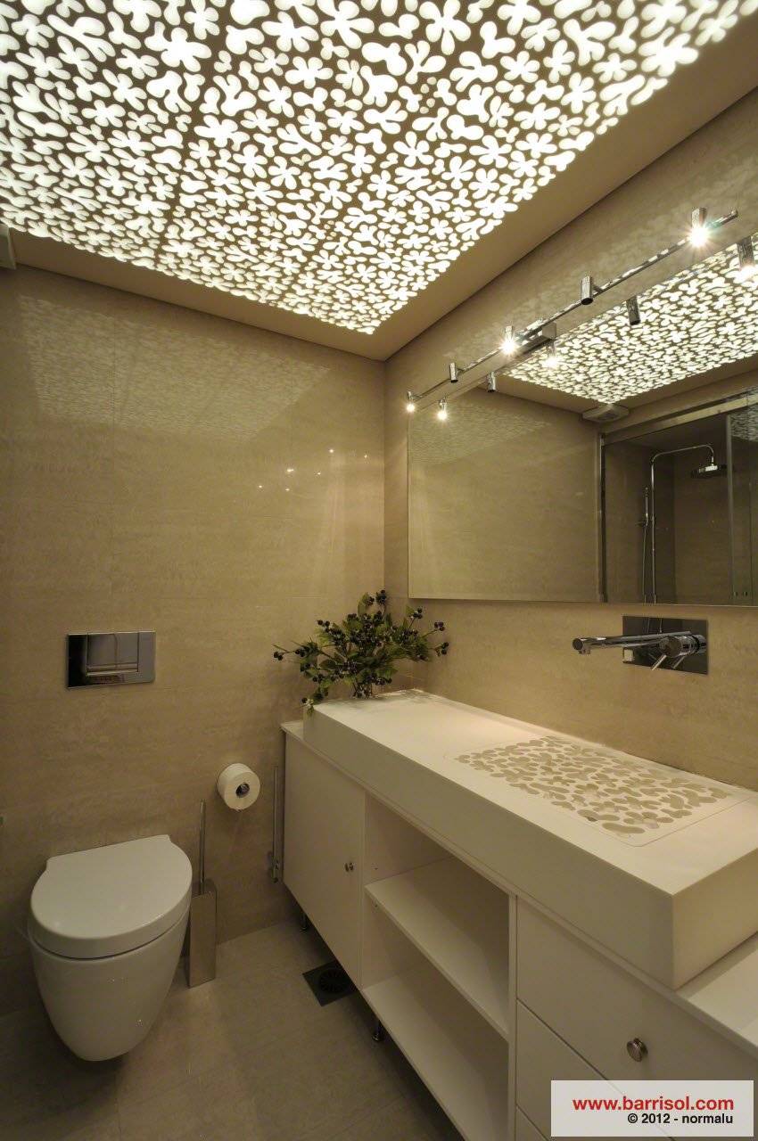 Какой потолок в ванной комнате будет лучше