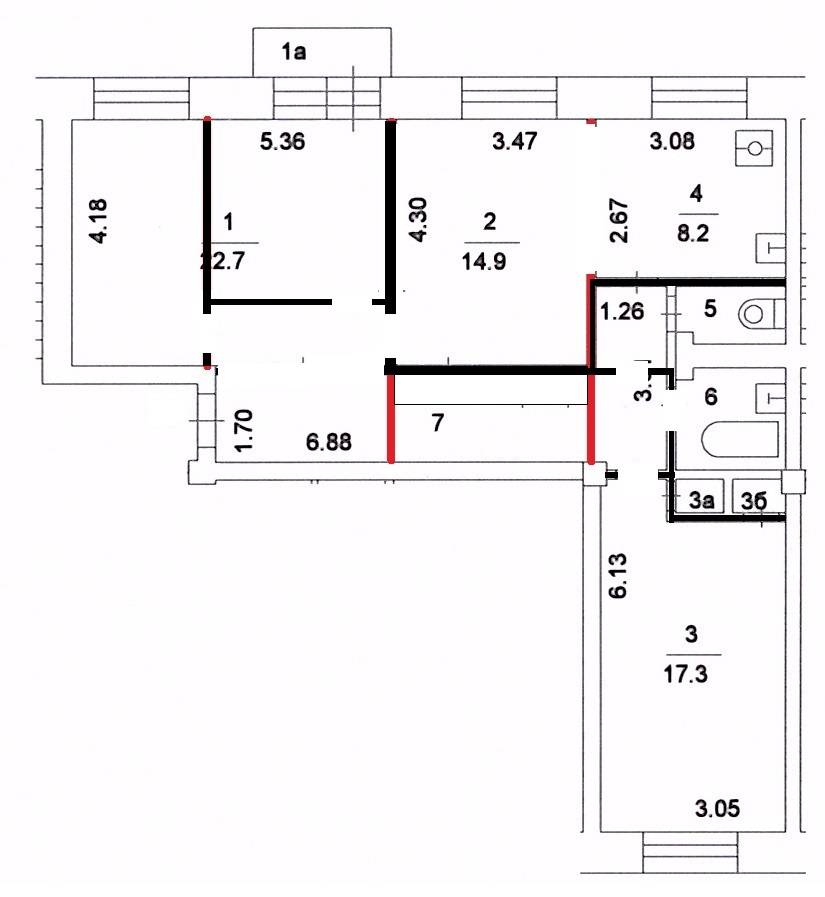 Три варианта перепланировки 3-х комнатной квартиры с фото.