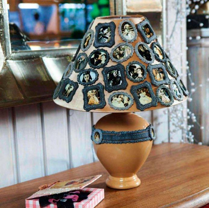 Красивая настольная лампа своими руками из подручных материалов