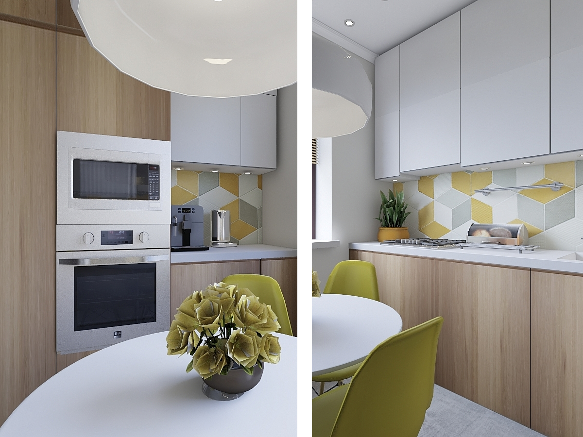 Дизайн кухни 10 кв м в доме серии п 44 с коробом: варианты обустройства