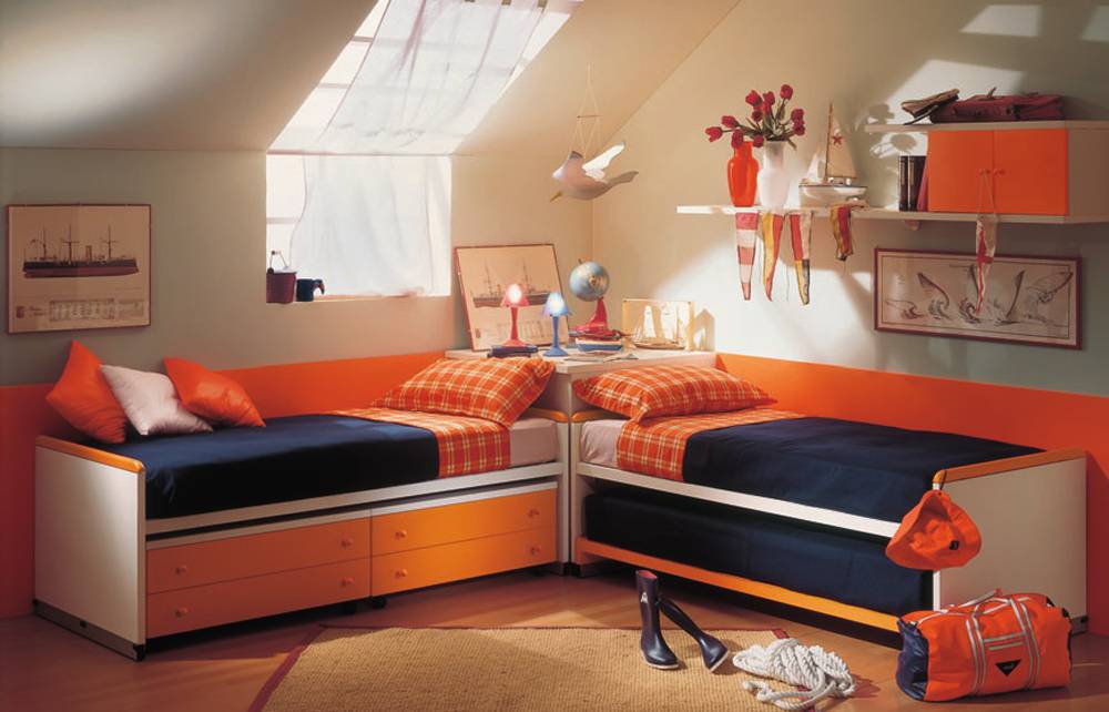 Дизайн комнаты с двумя спальными местами. очаровательные спальни с двумя кроватями